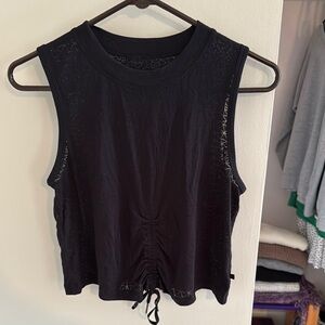 Lululemon black tank top with scrunch